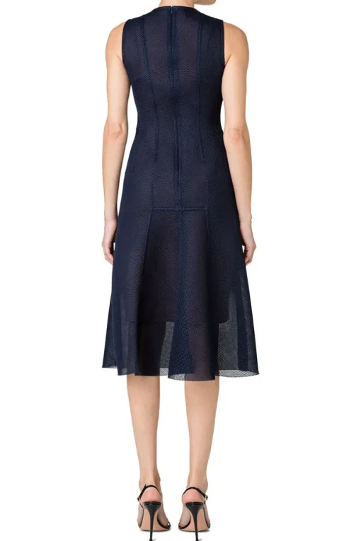 Techno Grid Midi Dress