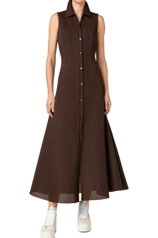 Techno Grid Shirt Dress
