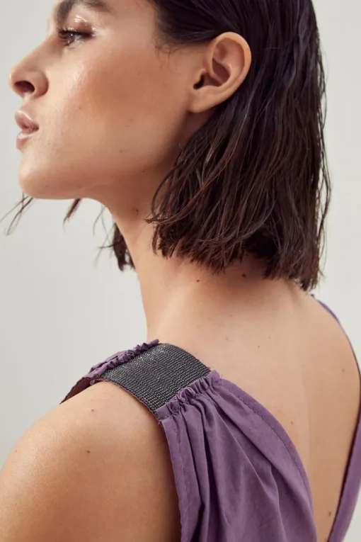 Techno Poplin Belted Dress