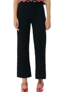Textured Cropped Pants