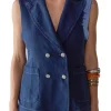 Tie Dye Gilet Blazer