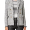Tweed Double-Breasted Blazer