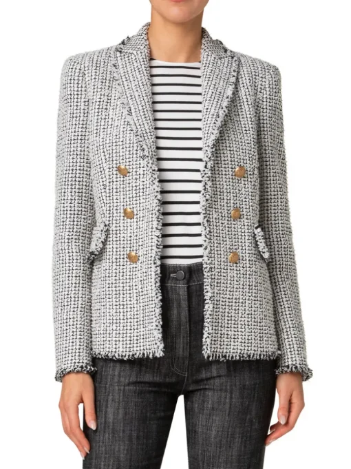 Tweed Double-Breasted Blazer