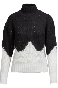 Two-Tone Diamond Sweater