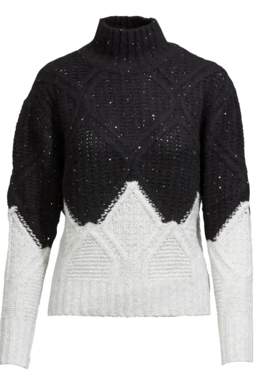 Two-Tone Diamond Sweater