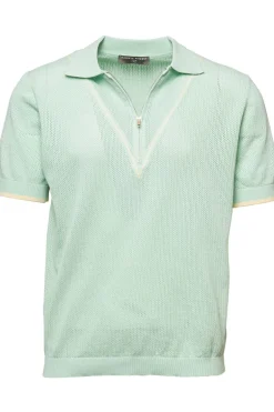 V Trim Zip Polo