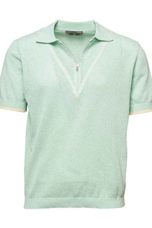 V Trim Zip Polo