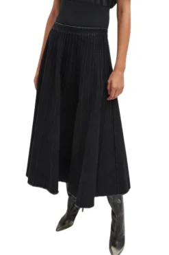 Vintage Pintucked Denim Skirt