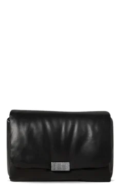 Wet Effect Nappa Handbag