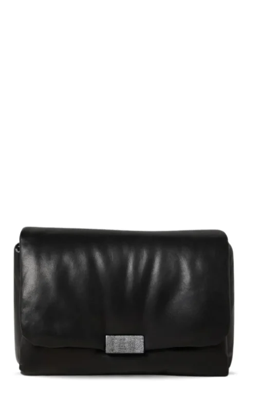 Wet Effect Nappa Handbag