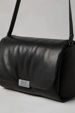 Wet Effect Nappa Handbag