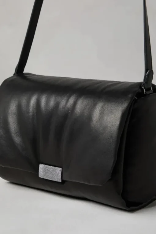 Wet Effect Nappa Handbag