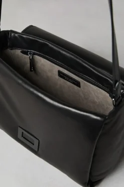 Wet Effect Nappa Handbag