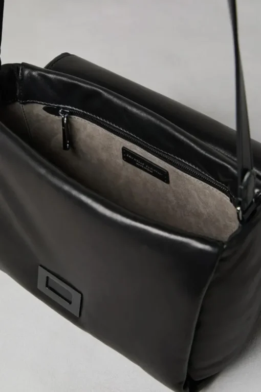 Wet Effect Nappa Handbag