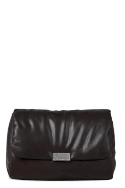 Wet Effect Nappa Handbag