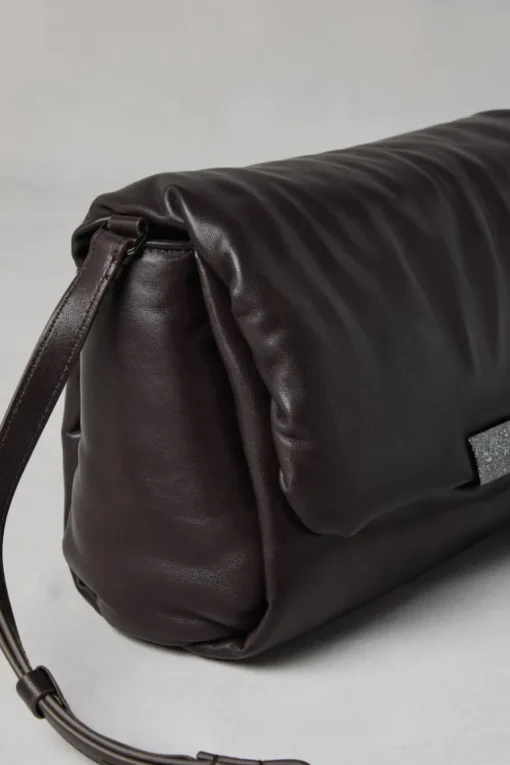 Wet Effect Nappa Handbag