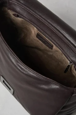Wet Effect Nappa Handbag