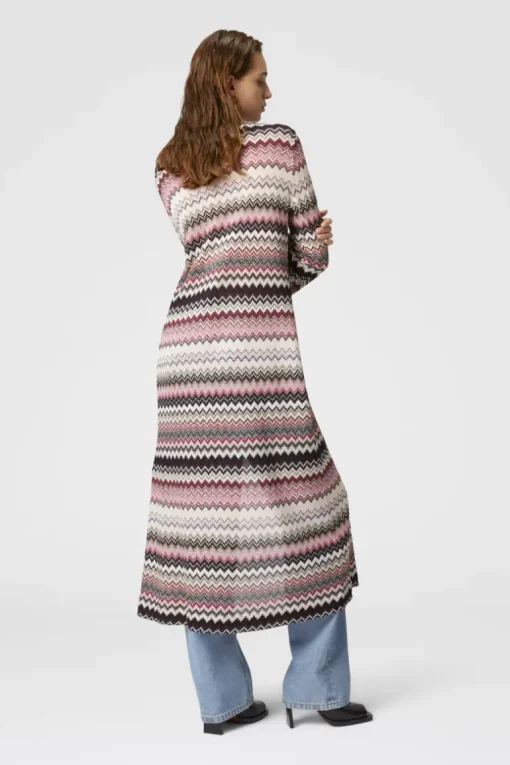 Zig Zag Long Cardigan